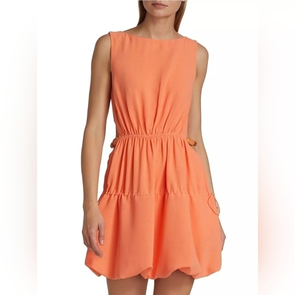 Jonathan Simkhai Romy Stone Cutout mini dress sz 12 NWT - Picture 1 of 15